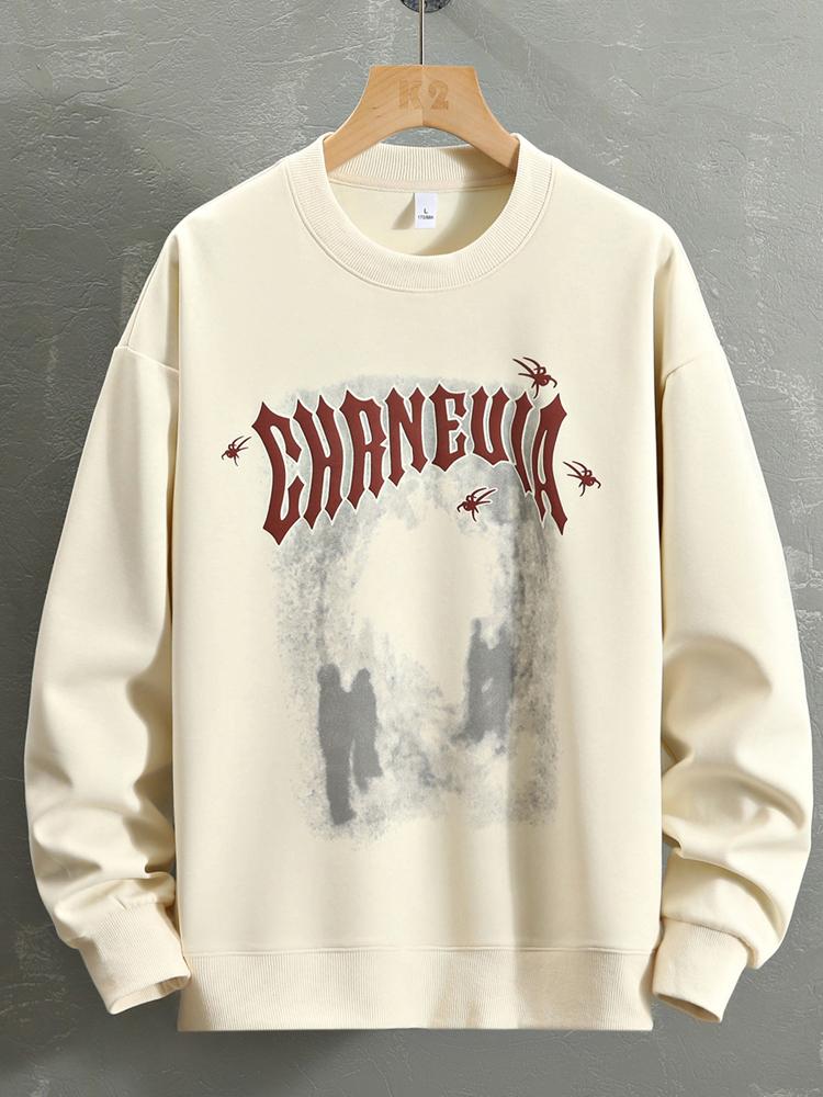 Slogan-Spider-Print-Sweatshirt - Image 3