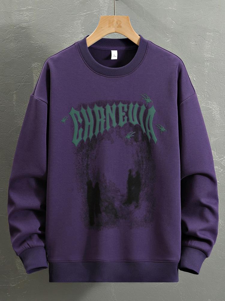 Slogan-Spider-Print-Sweatshirt - Image 5