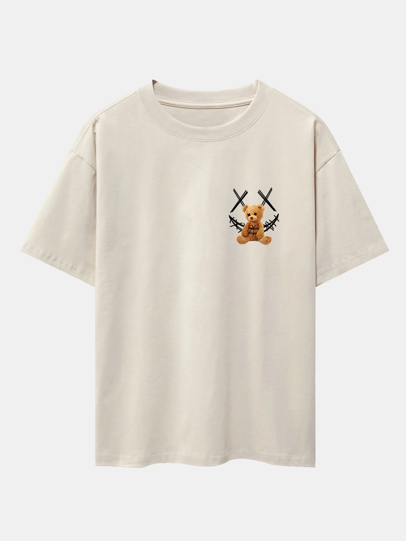 Smiley Bear Rückenprint Schwergewicht Oversize T-Shirt - Image 10