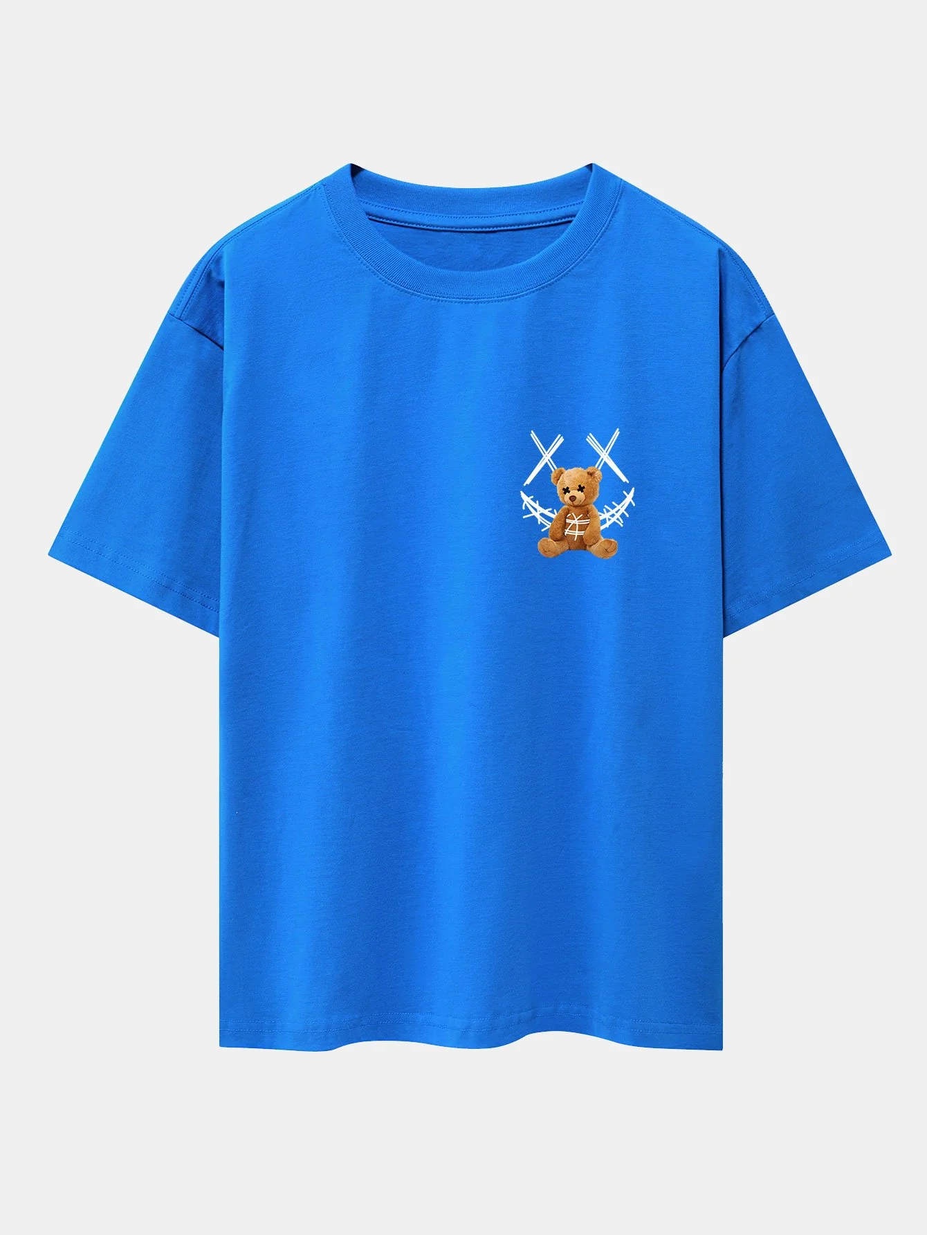 Smiley Bear Rückenprint Schwergewicht Oversize T-Shirt - Image 14