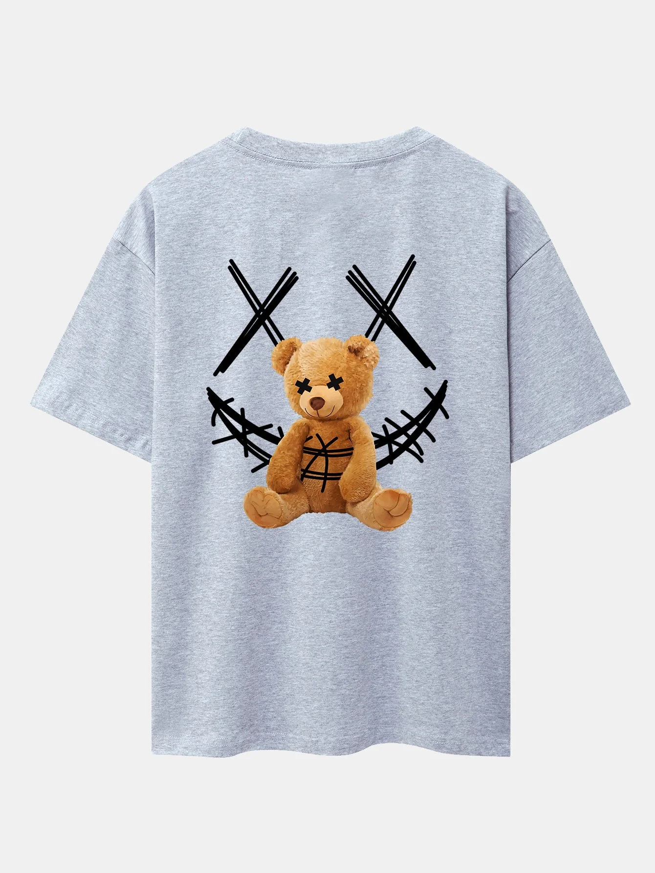 Smiley Bear Rückenprint Schwergewicht Oversize T-Shirt - Image 15