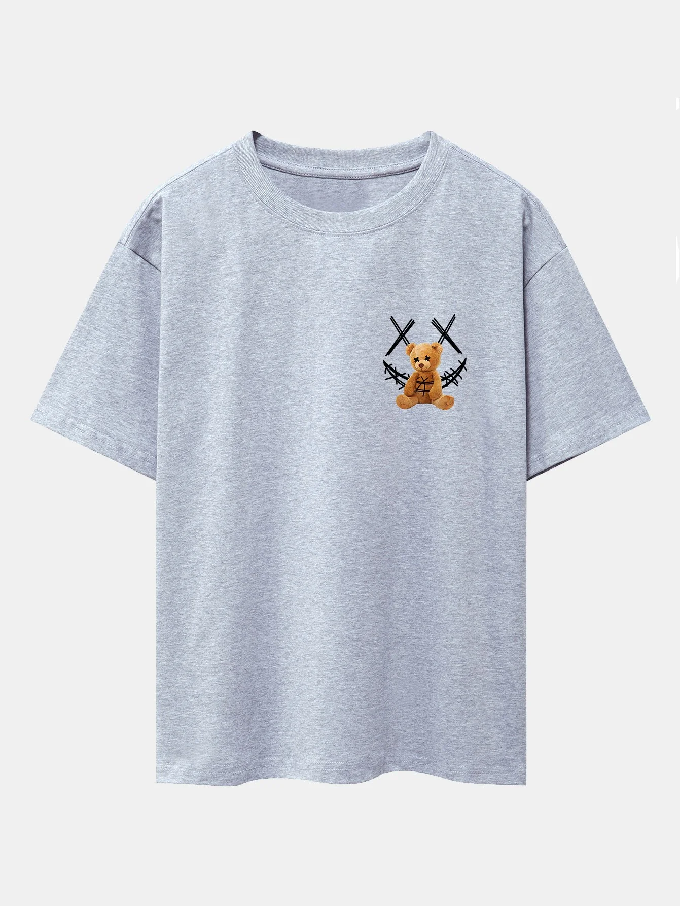 Smiley Bear Rückenprint Schwergewicht Oversize T-Shirt - Image 16