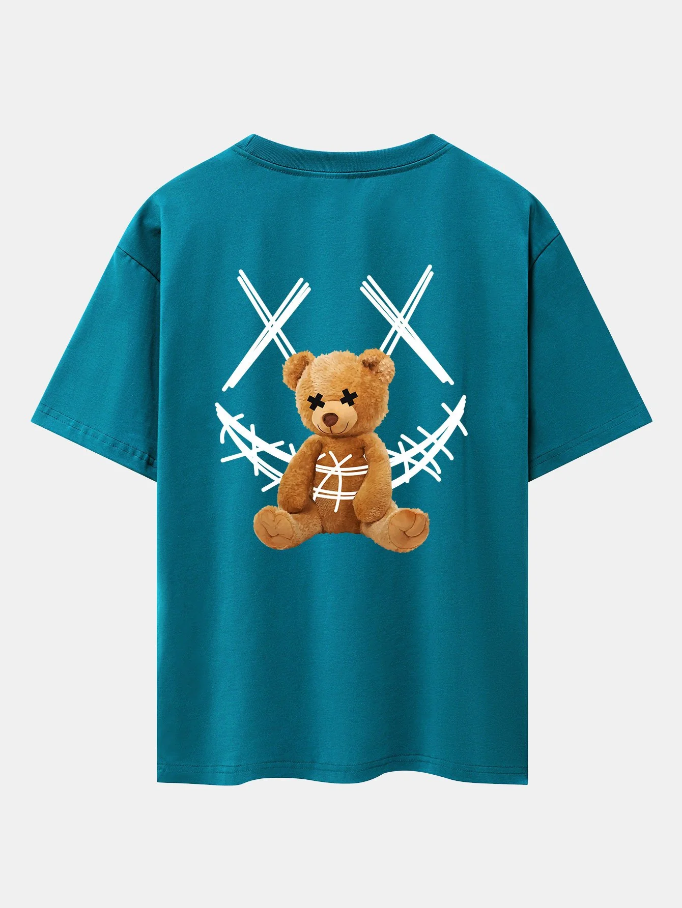 Smiley Bear Rückenprint Schwergewicht Oversize T-Shirt - Image 19