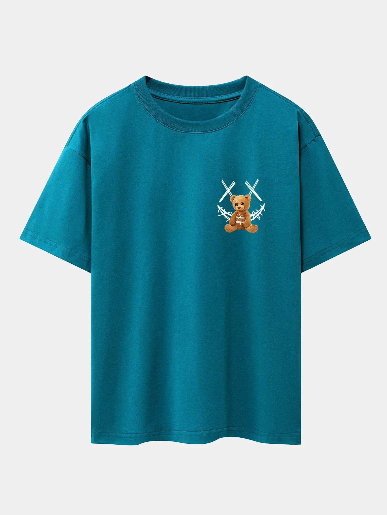 Smiley Bear Rückenprint Schwergewicht Oversize T-Shirt - Image 20