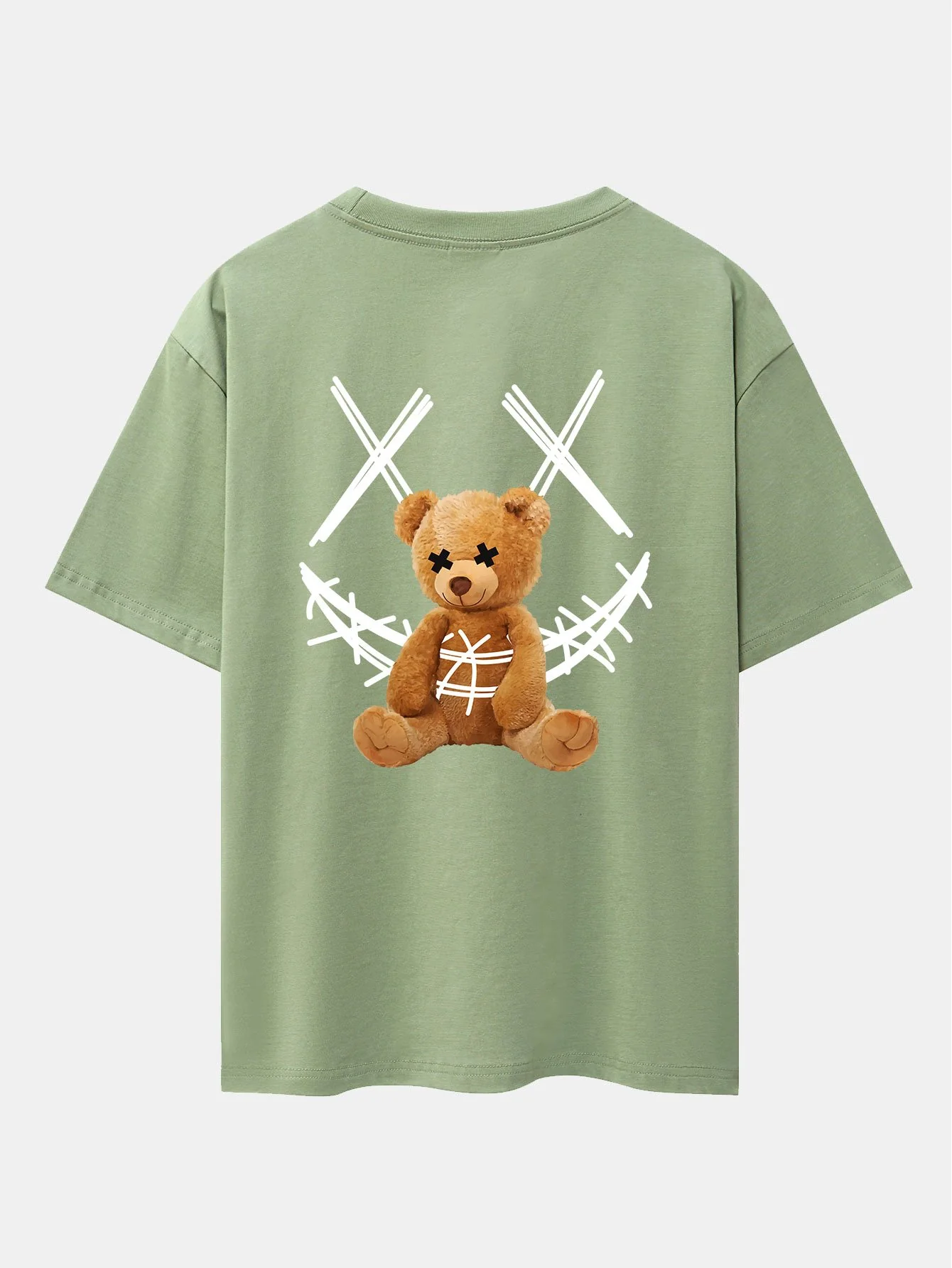 Smiley Bear Rückenprint Schwergewicht Oversize T-Shirt - Image 21