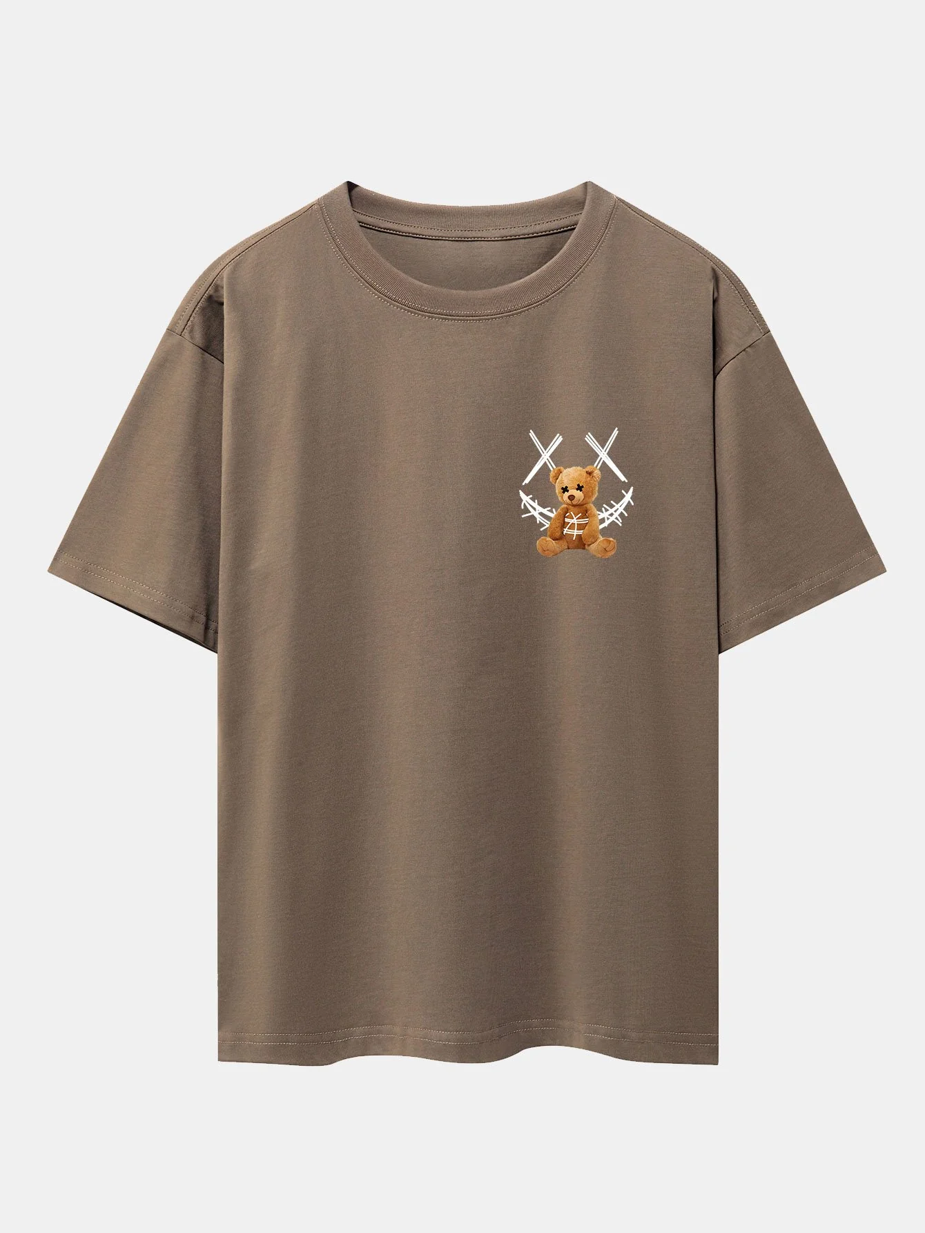 Smiley Bear Rückenprint Schwergewicht Oversize T-Shirt - Image 8