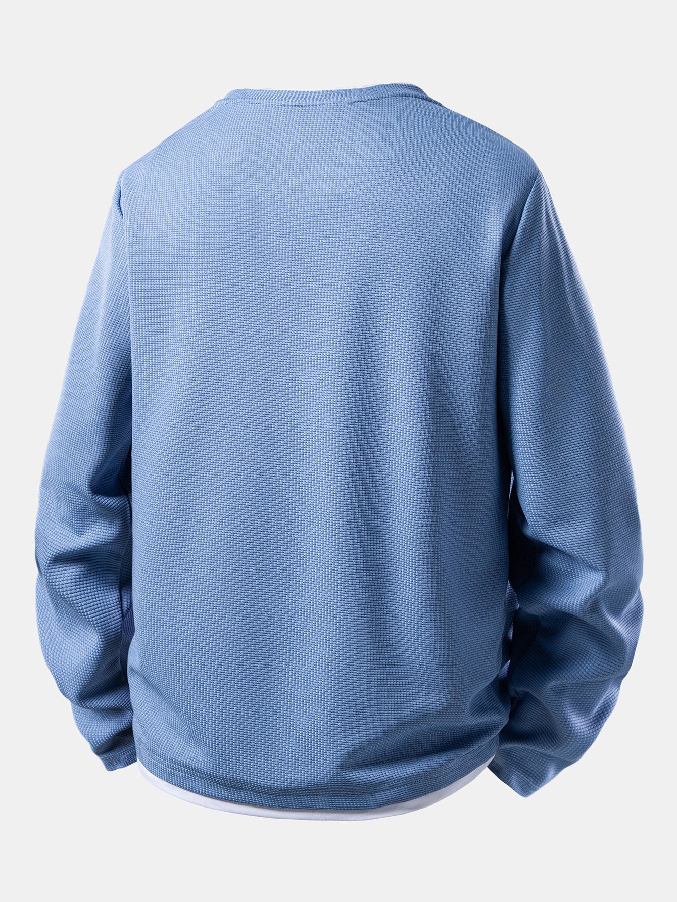 Smiley Face Print 2 In 1 Long Sleeved Waffle T-Shirt - Image 6