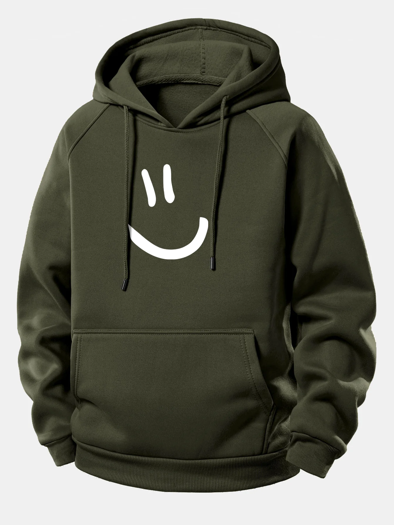 Smiley Face Print Drawstring Hoodie & Smiley Face Print Jogger Pants - Image 10