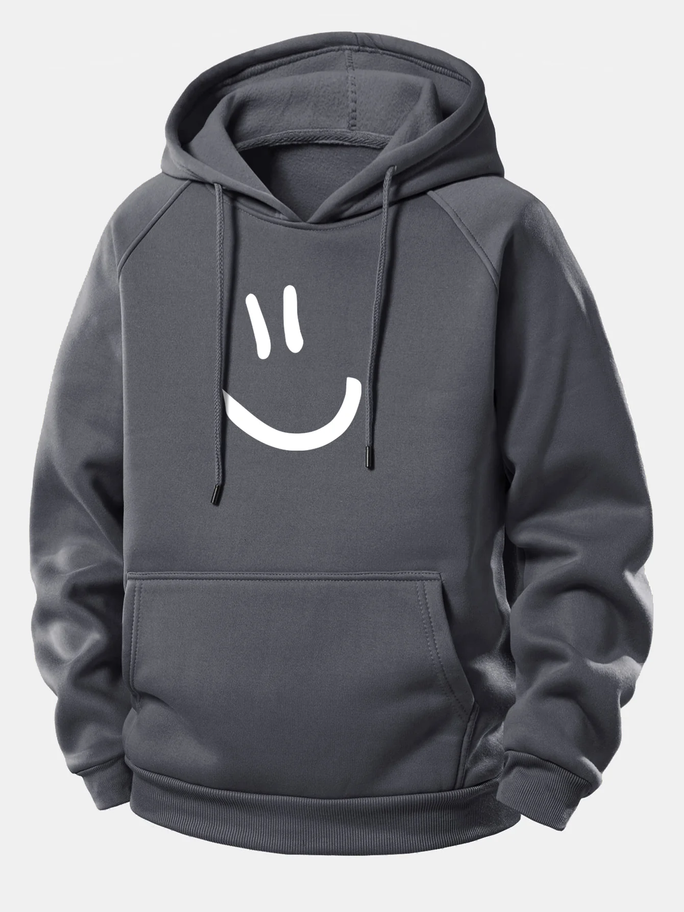 Smiley Face Print Drawstring Hoodie & Smiley Face Print Jogger Pants - Image 11