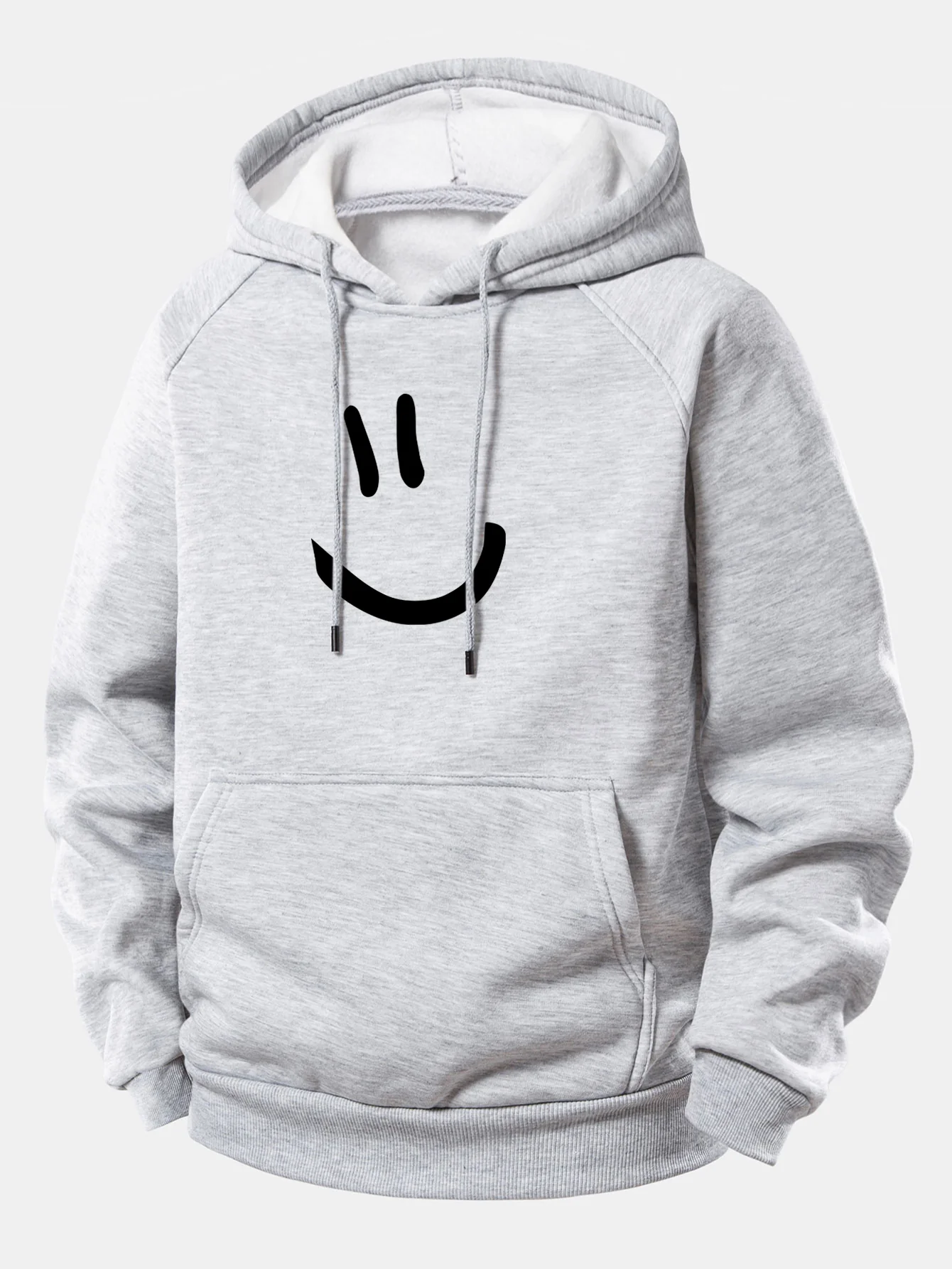 Smiley Face Print Drawstring Hoodie & Smiley Face Print Jogger Pants - Image 7
