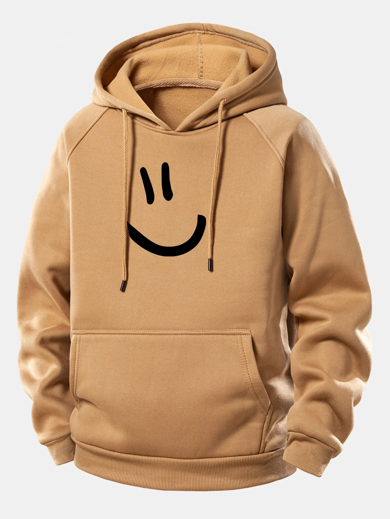 Smiley Face Print Drawstring Hoodie & Smiley Face Print Jogger Pants - Image 8
