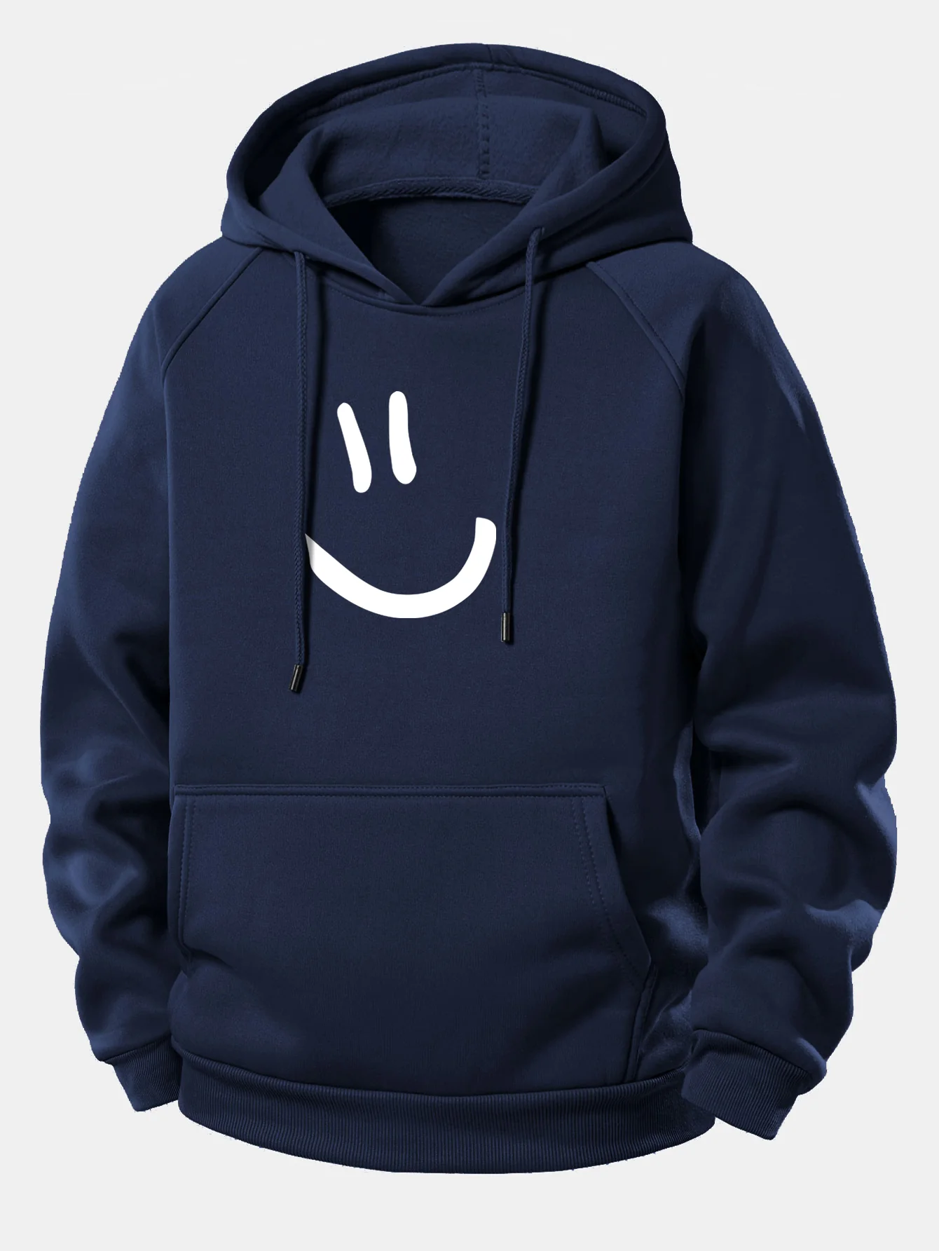 Smiley Face Print Drawstring Hoodie & Smiley Face Print Jogger Pants - Image 9