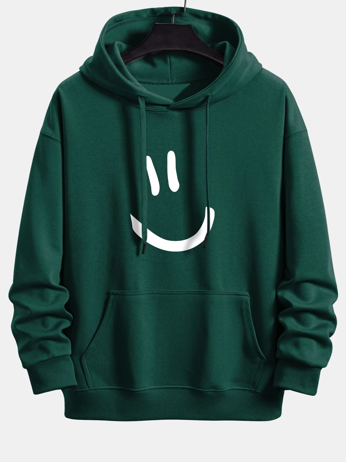 Smiley Face Print Relax Fit Hoodie - Image 6