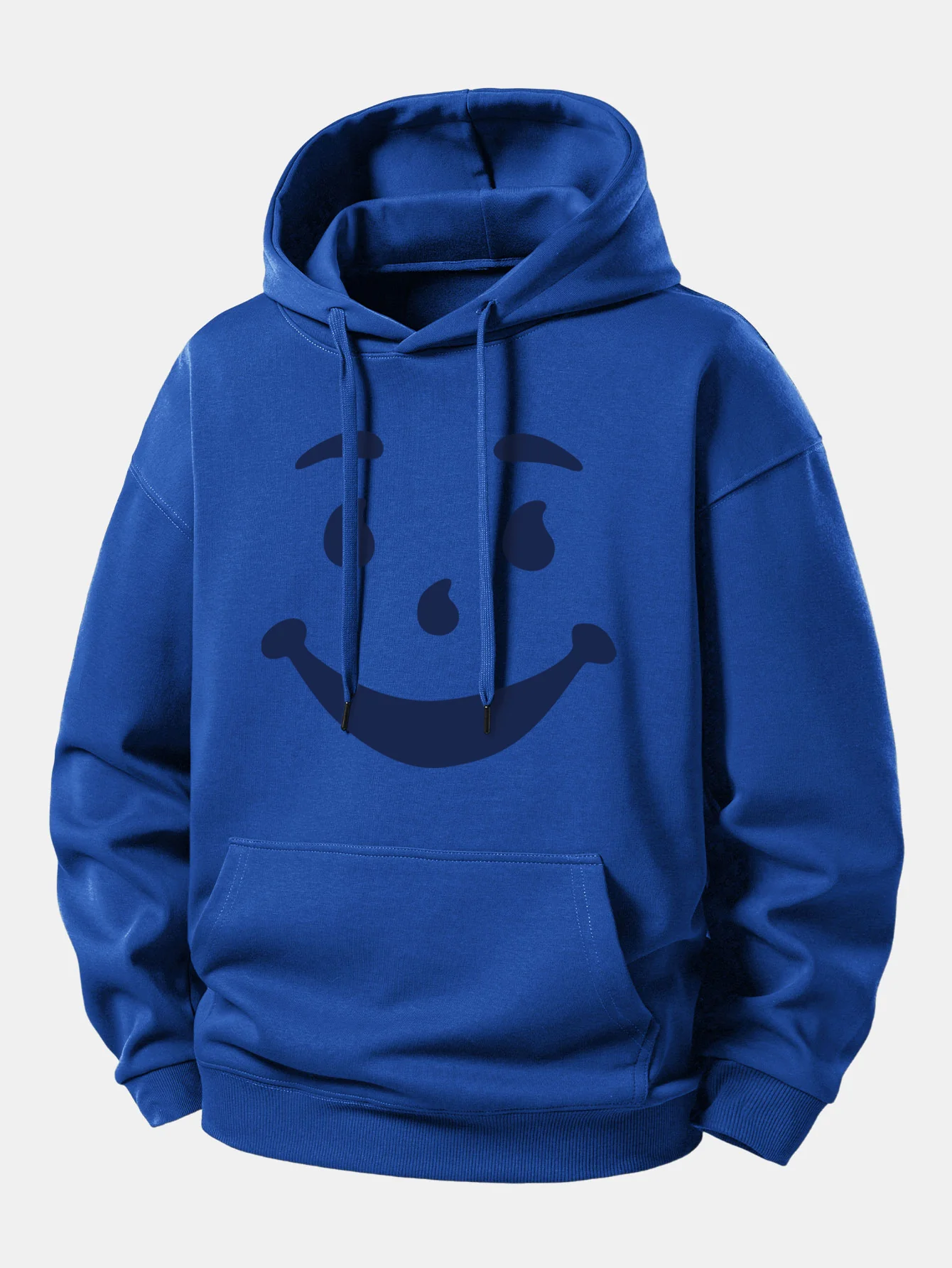 Smiley Face Print Relax Fit Hoodie - Image 10