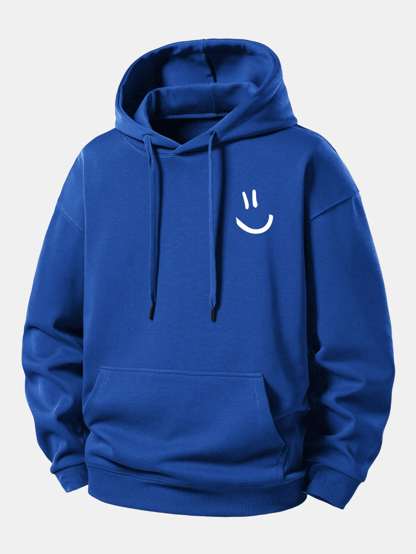 Smiley Face Print Relax Fit Hoodie - Image 10