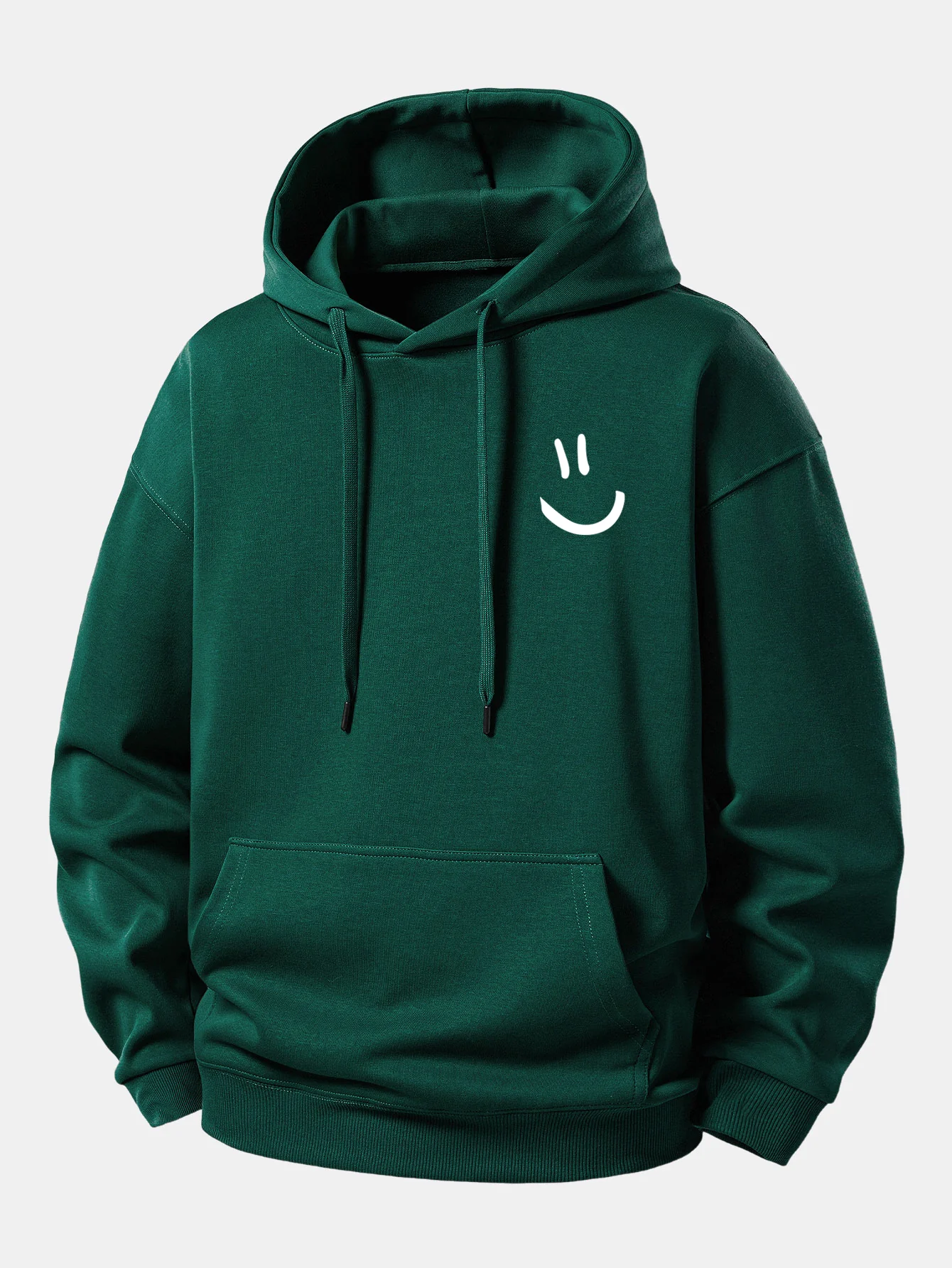 Smiley Face Print Relax Fit Hoodie - Image 7