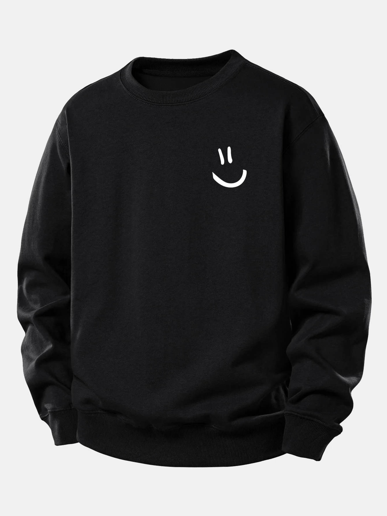 Smiley-Gesicht Druck Locker sitzendes Sweatshirt - Image 5
