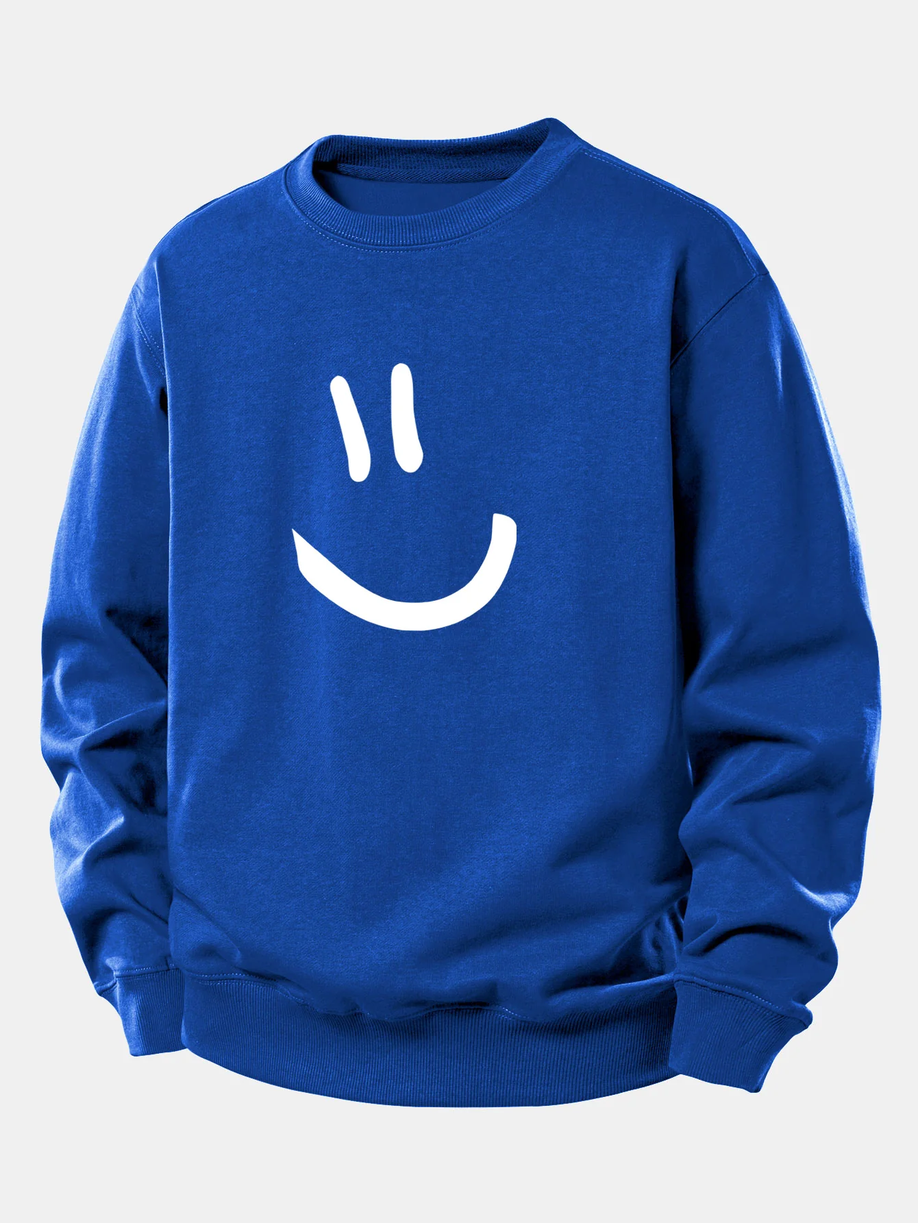 Smiley Face Print Relax Fit Sweatshirt - Image 11