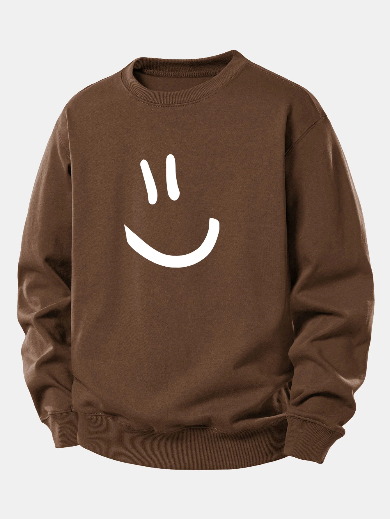 Smiley Face Print Relax Fit Sweatshirt - Image 8
