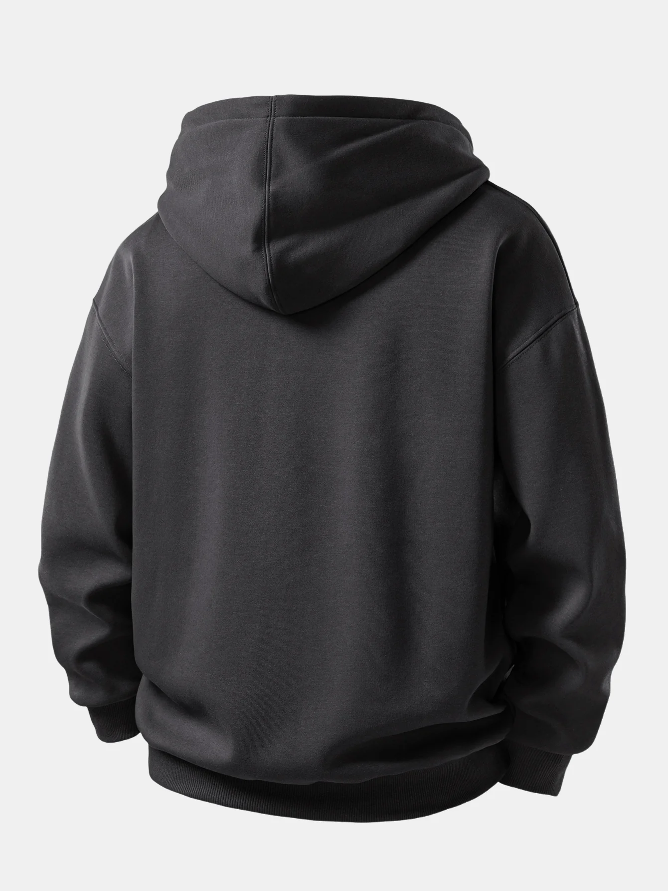 Smiley Face Print Zip-Up Hoodie - Image 10