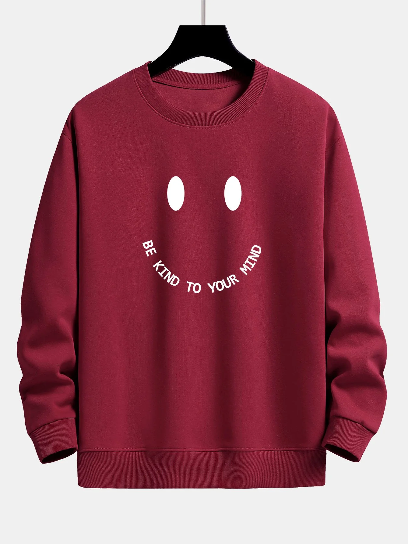 Smiley-Gesicht Slogan Druck Relaxed Fit Sweatshirt - Image 7