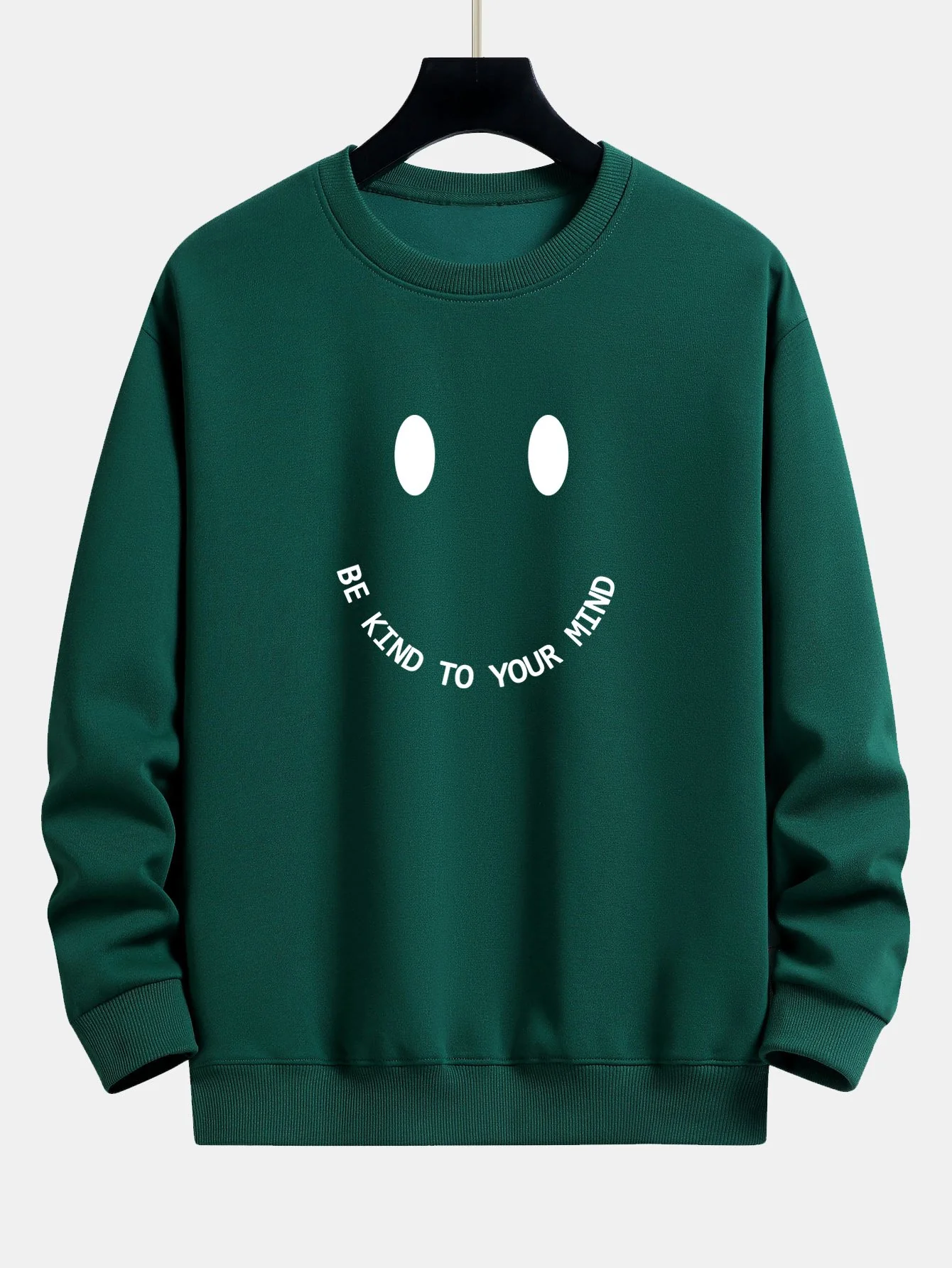 Smiley-Gesicht Slogan Druck Relaxed Fit Sweatshirt - Image 9