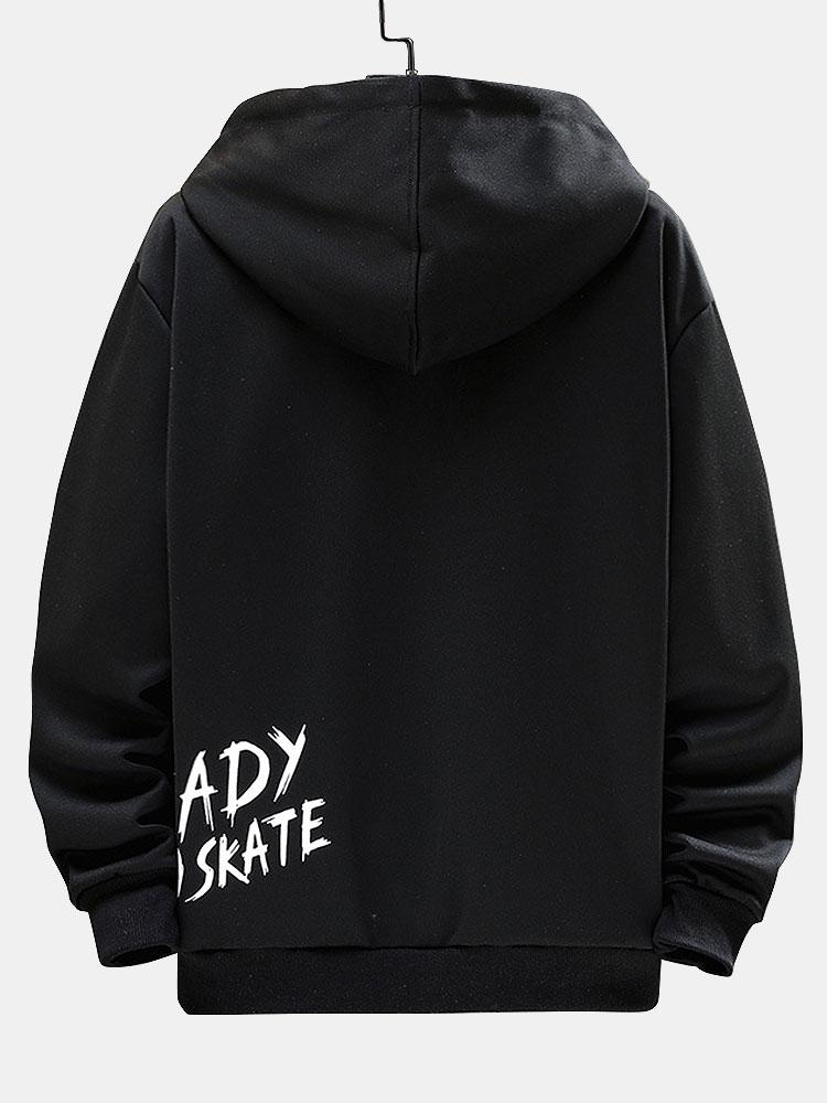 Smiley Graffiti Druck Hoodie - Image 2