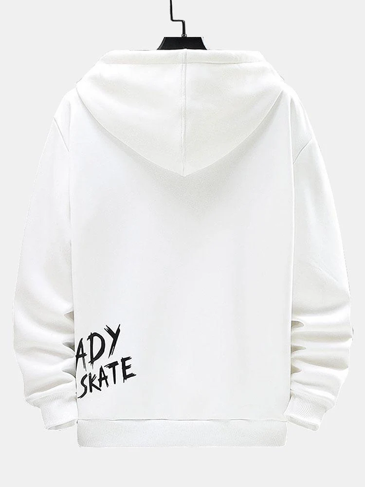Smiley Graffiti Druck Hoodie - Image 4