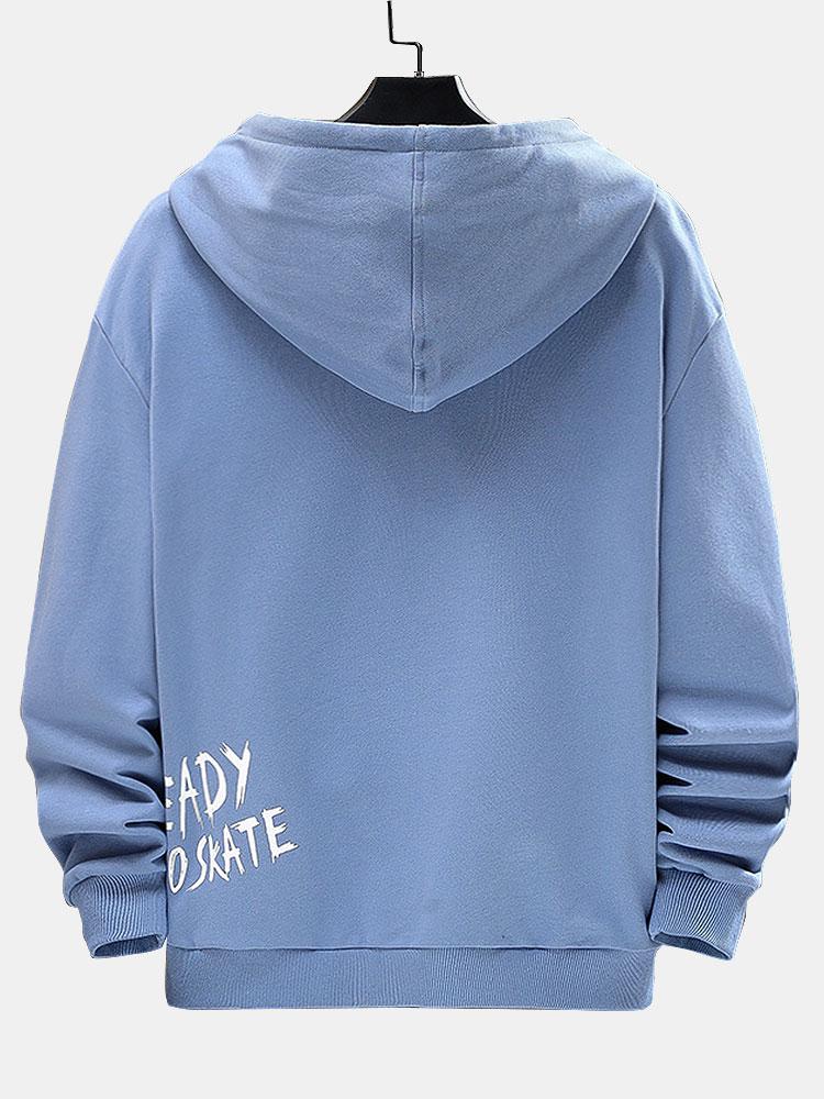 Smiley Graffiti Druck Hoodie - Image 6