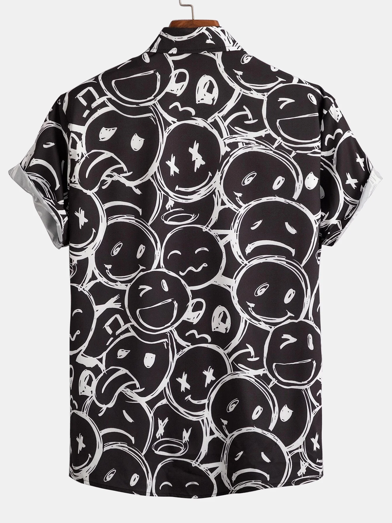 Smiley Print Hemd mit Knöpfen - Image 4