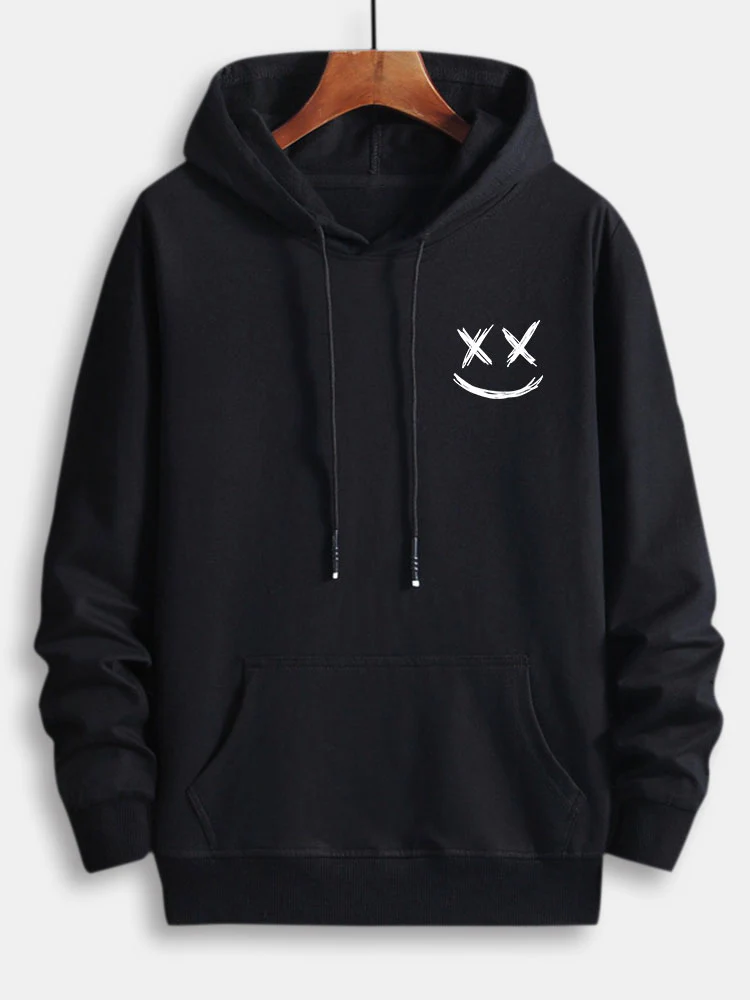 Smiley Print Baumwoll-Hoodie - Image 4