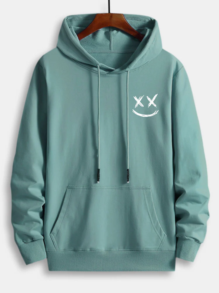 Smiley Print Baumwoll-Hoodie - Image 5