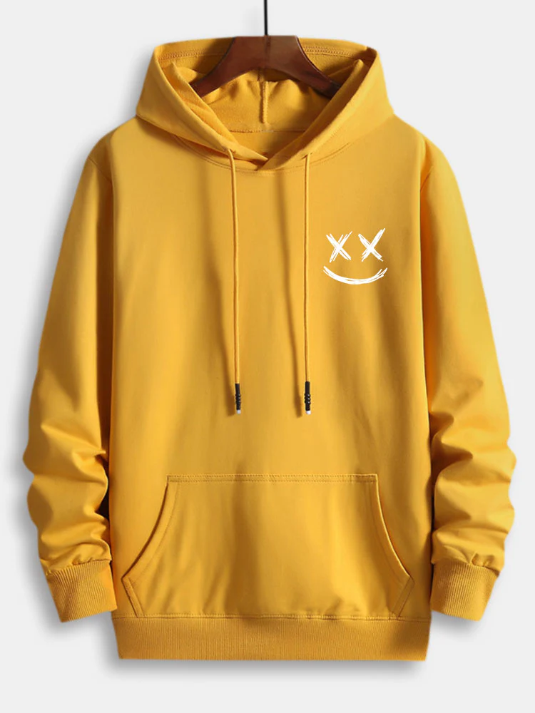 Smiley Print Baumwoll-Hoodie - Image 7