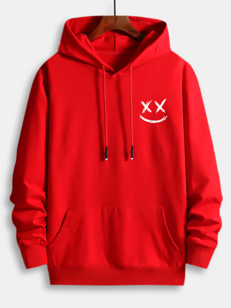 Smiley Print Baumwoll-Hoodie - Image 8