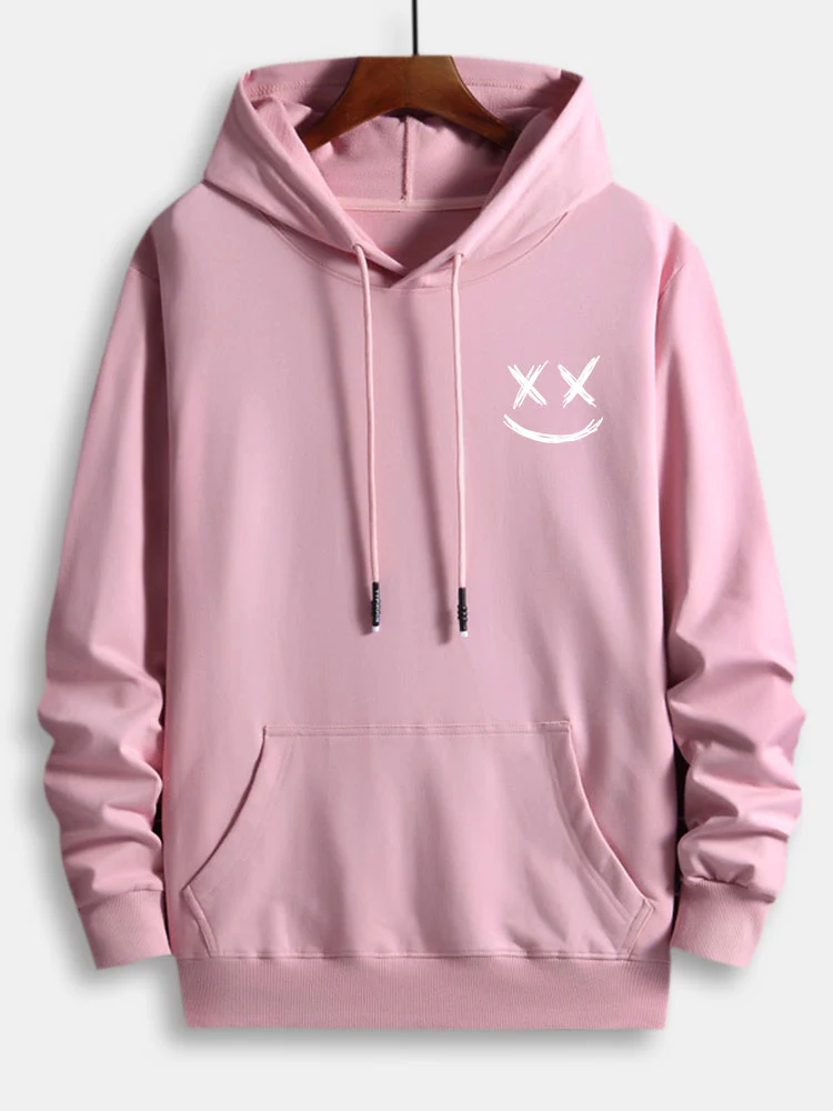 Smiley Print Baumwoll-Hoodie - Image 9