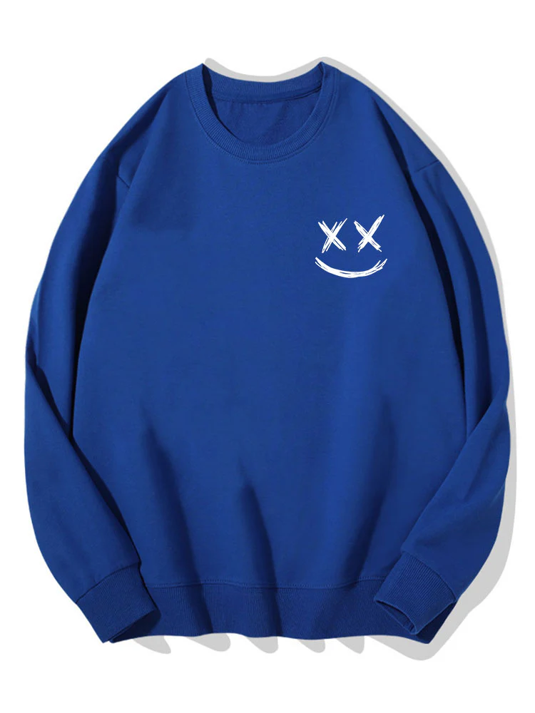Smiley Print Baumwoll Sweatshirt - Image 10