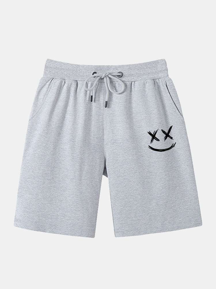 Smiley Print Mittellange Shorts - Image 3