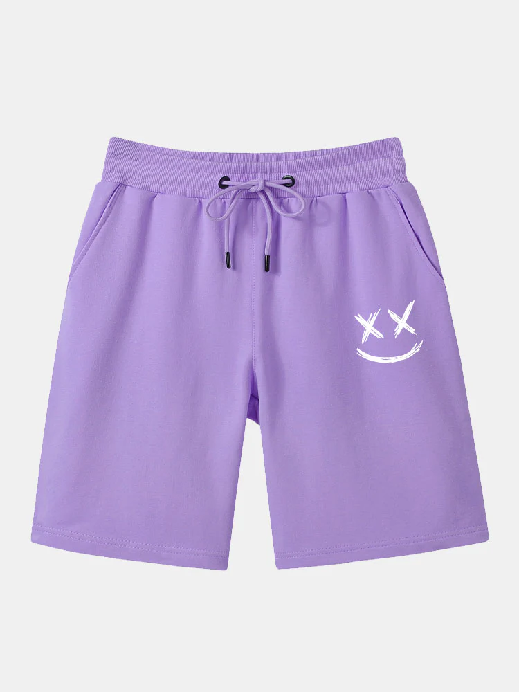 Smiley Print Mittellange Shorts - Image 5