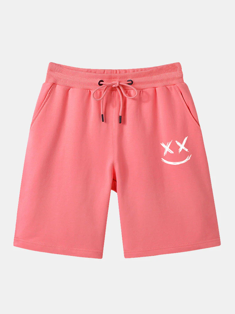 Smiley Print Mittellange Shorts - Image 6