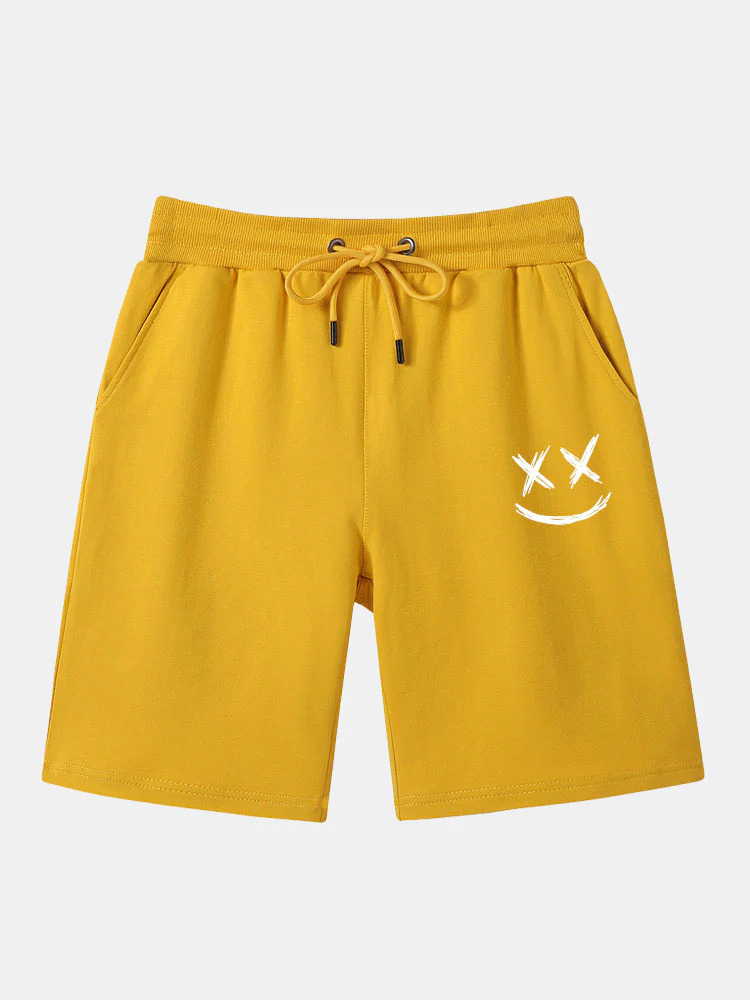 Smiley Print Mittellange Shorts - Image 7