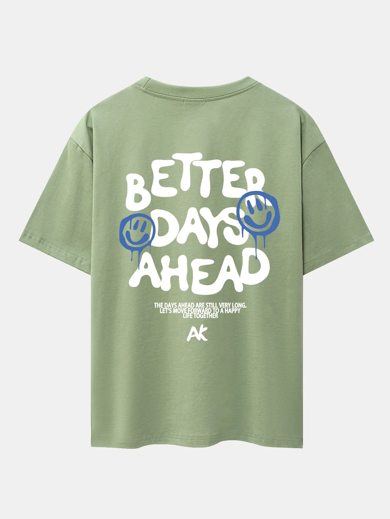 Smiley Slogan Rückenprint Drop Shoulder Oversize T-Shirt - Image 27