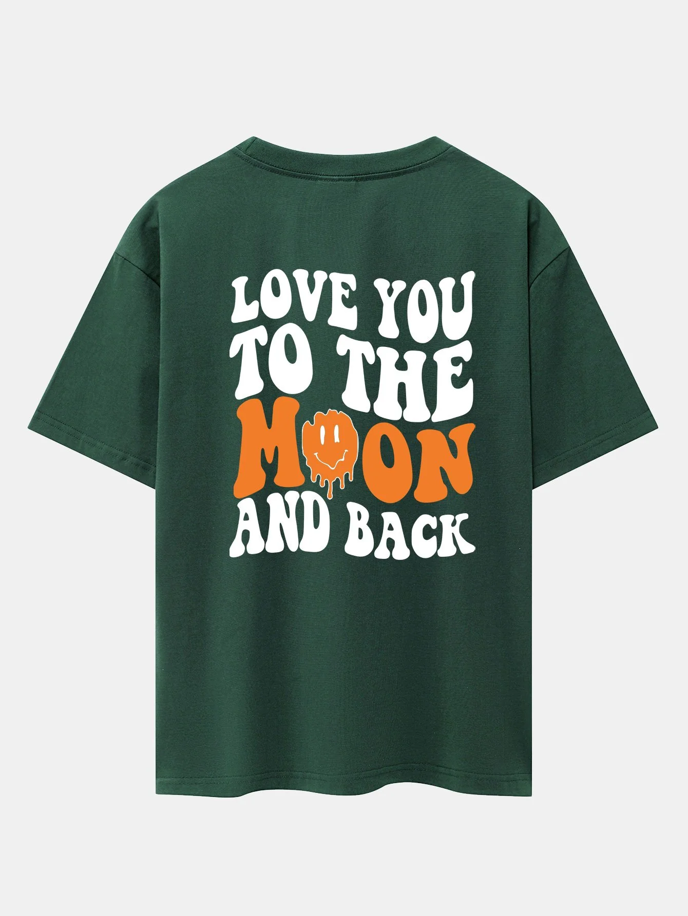 Smiley Slogan Rückenprint Drop Shoulder Oversize T-Shirt - Image 11