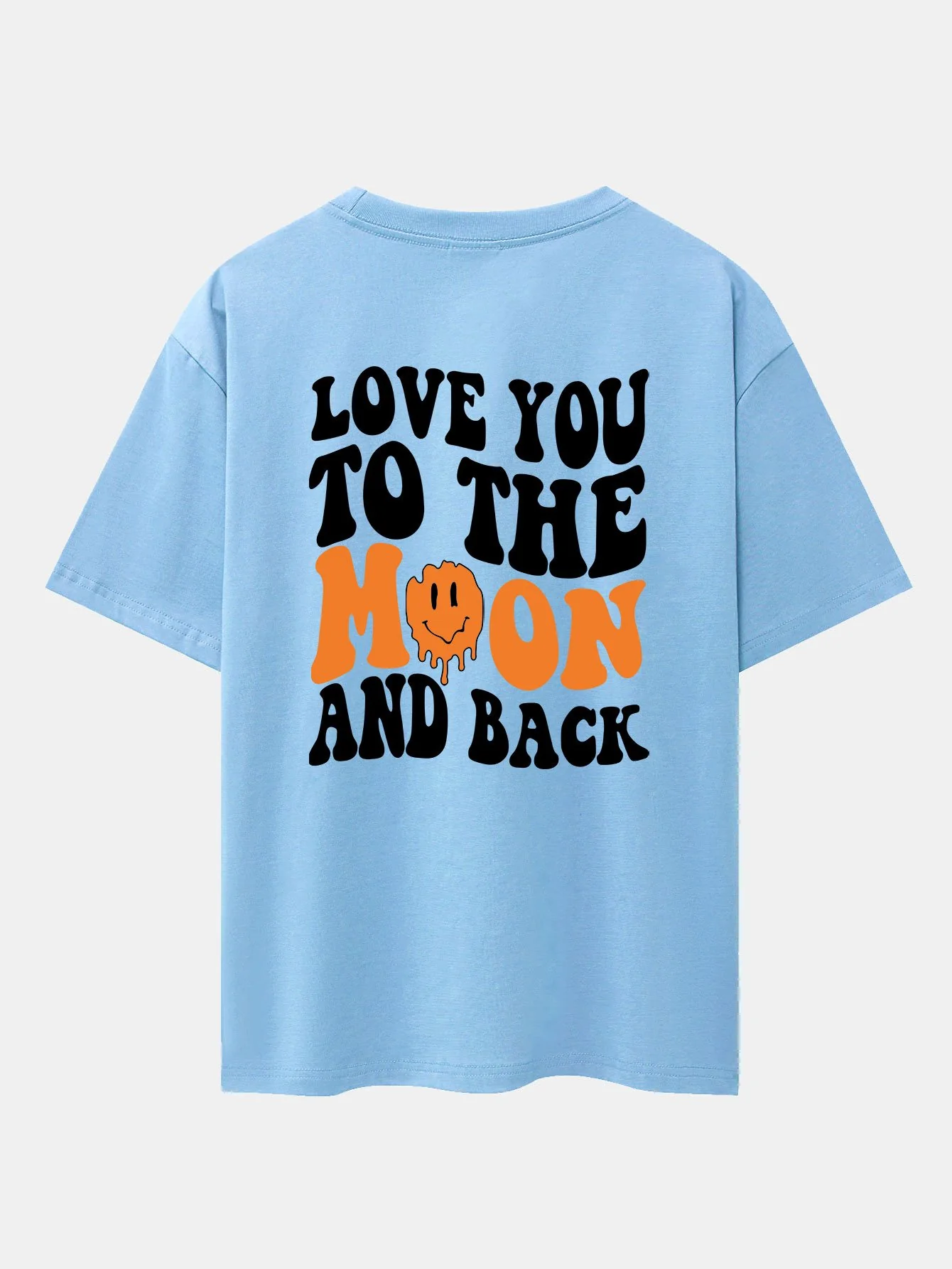 Smiley Slogan Rückenprint Drop Shoulder Oversize T-Shirt - Image 15