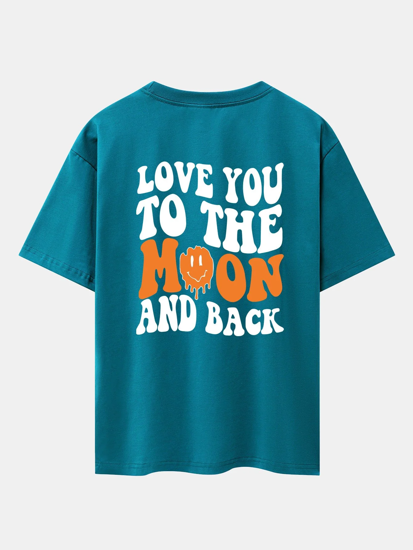 Smiley Slogan Rückenprint Drop Shoulder Oversize T-Shirt - Image 17