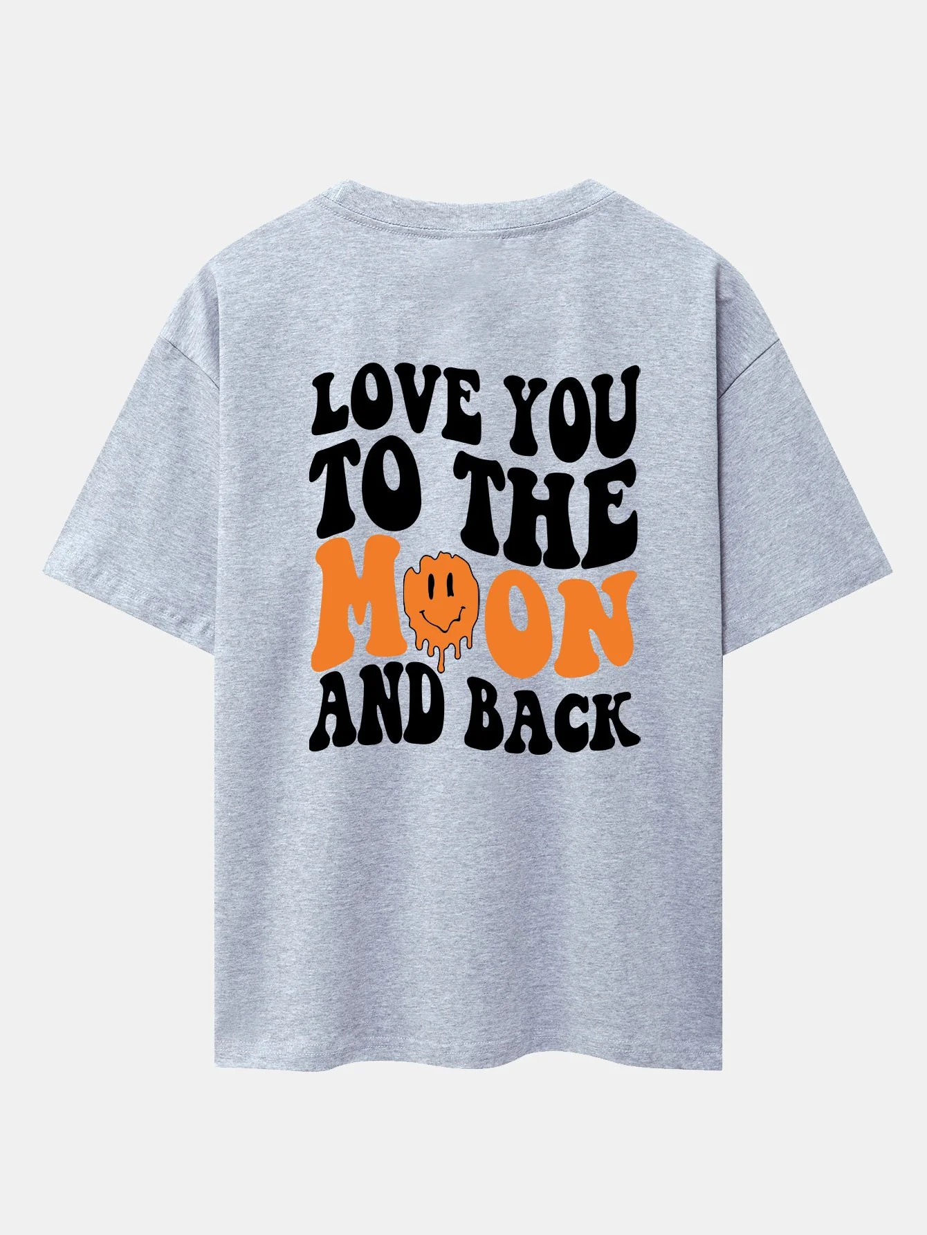 Smiley Slogan Rückenprint Drop Shoulder Oversize T-Shirt - Image 19
