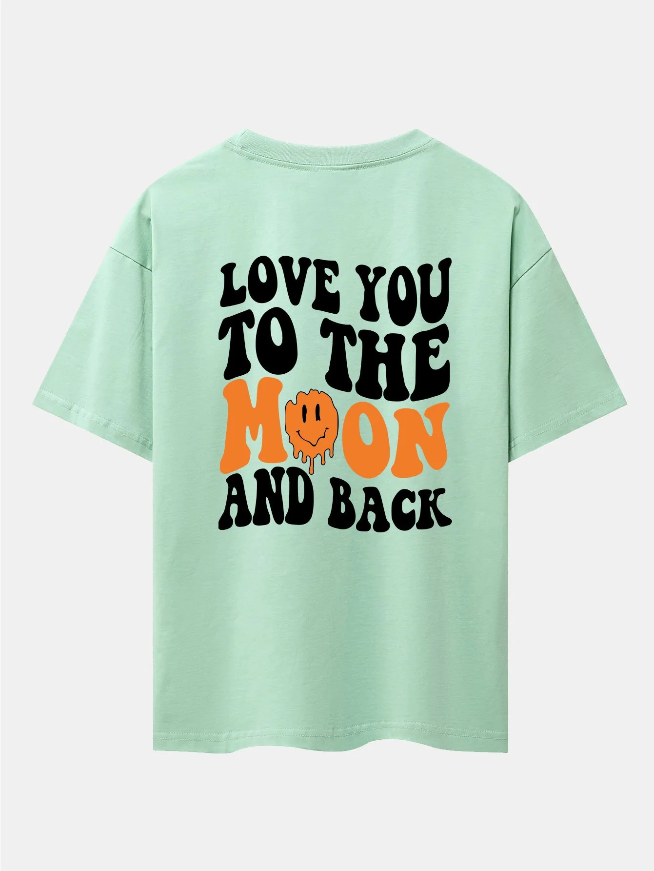 Smiley Slogan Rückenprint Drop Shoulder Oversize T-Shirt - Image 21