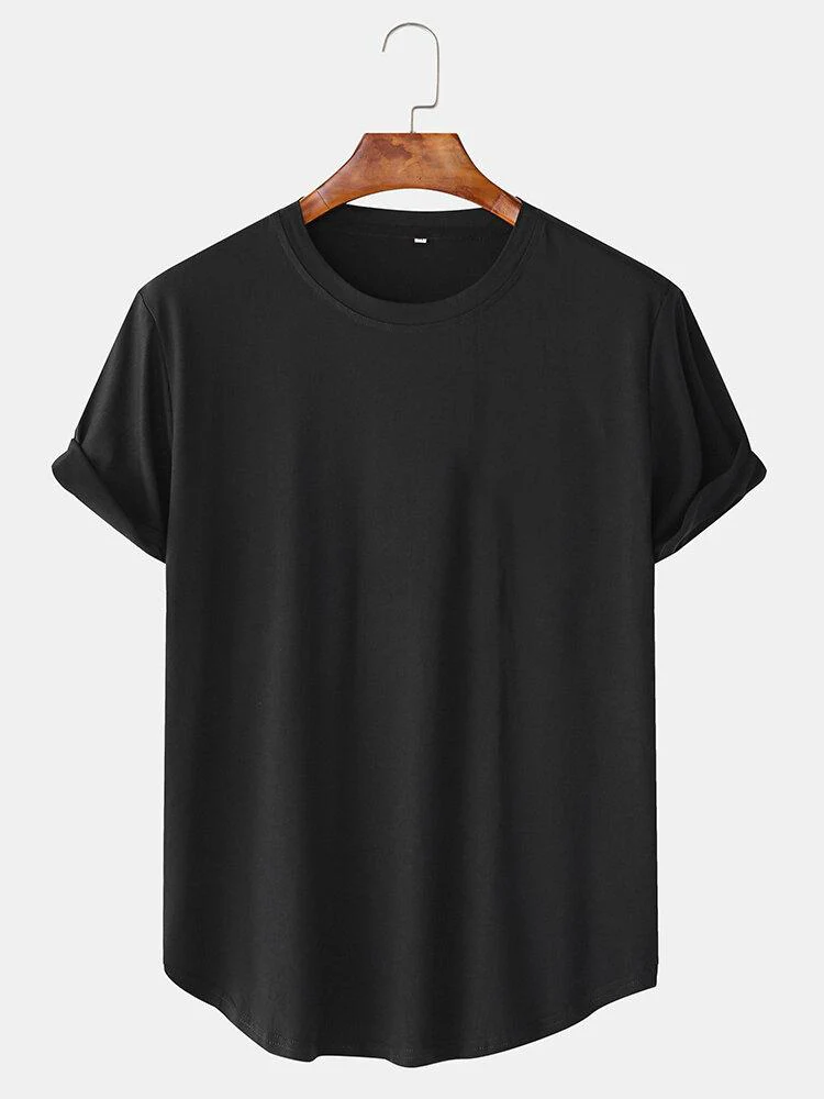 T-Shirt mit einfarbigem Bogen-Saum - Image 2