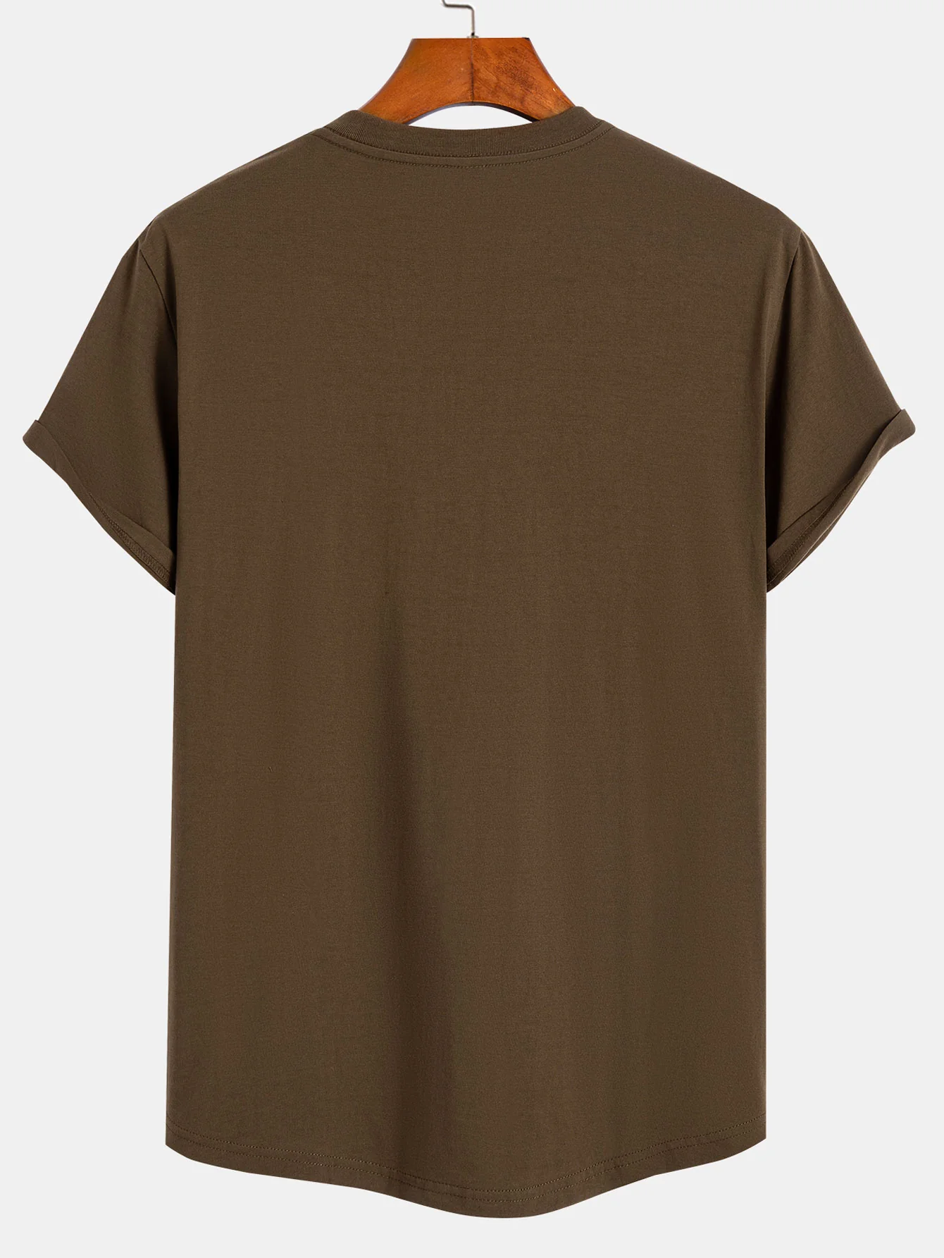 Basic Baumwollbogen-Saum T-Shirt - Image 10