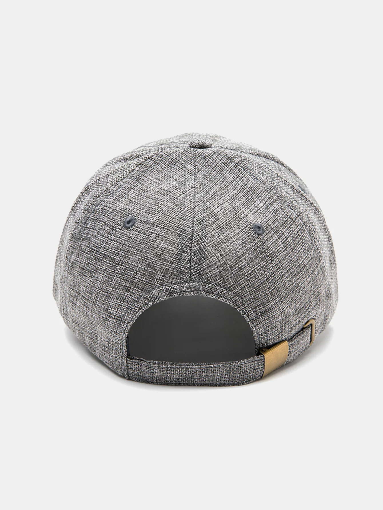 Solide Farbe Faux-Leinen Freizeit-Baseballkappe - Image 4