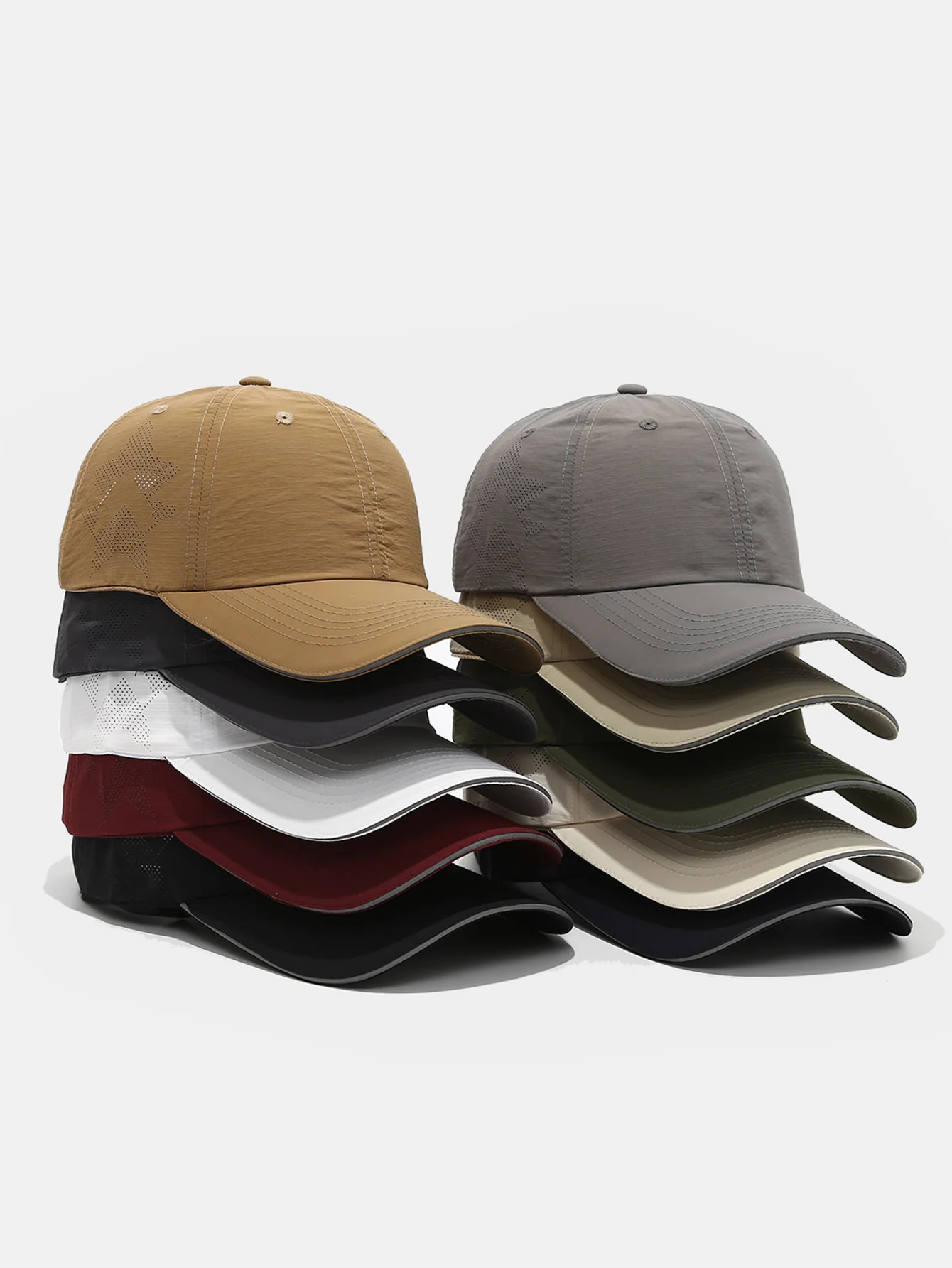 Einfarbige Mesh-Nylon-Baseballmütze - Image 15